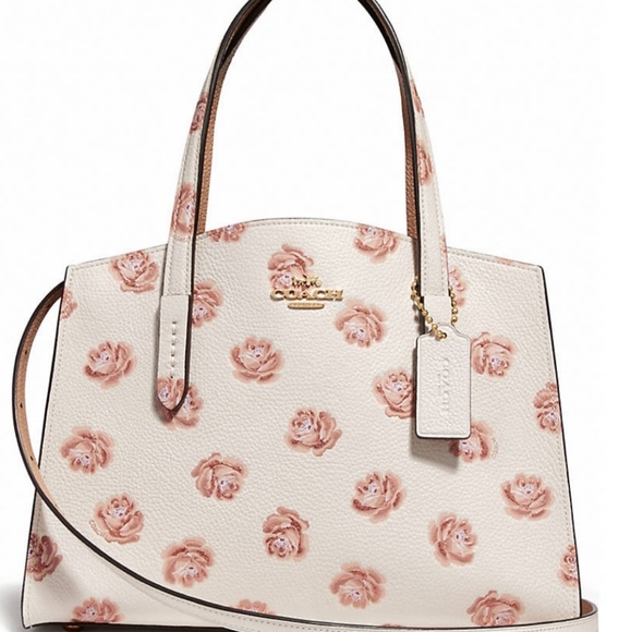 rose print coach bag